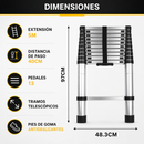 ESCALERA TELESCÓPICA COMPACTA DE ALUMINIO 5 METROS