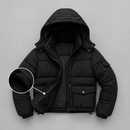 Campera Moderna con Capucha e Interior con Piel